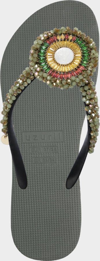 Uzurii Maria Army Green Dames Slippers Army Green | Groen | Kunststof - Foto 4