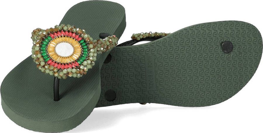 Uzurii Maria Army Green Dames Slippers Army Green Groen Kunststof