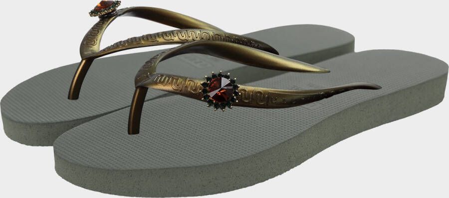 Uzurii Original Switch Dames Slippers Army Green Groen Kunststof