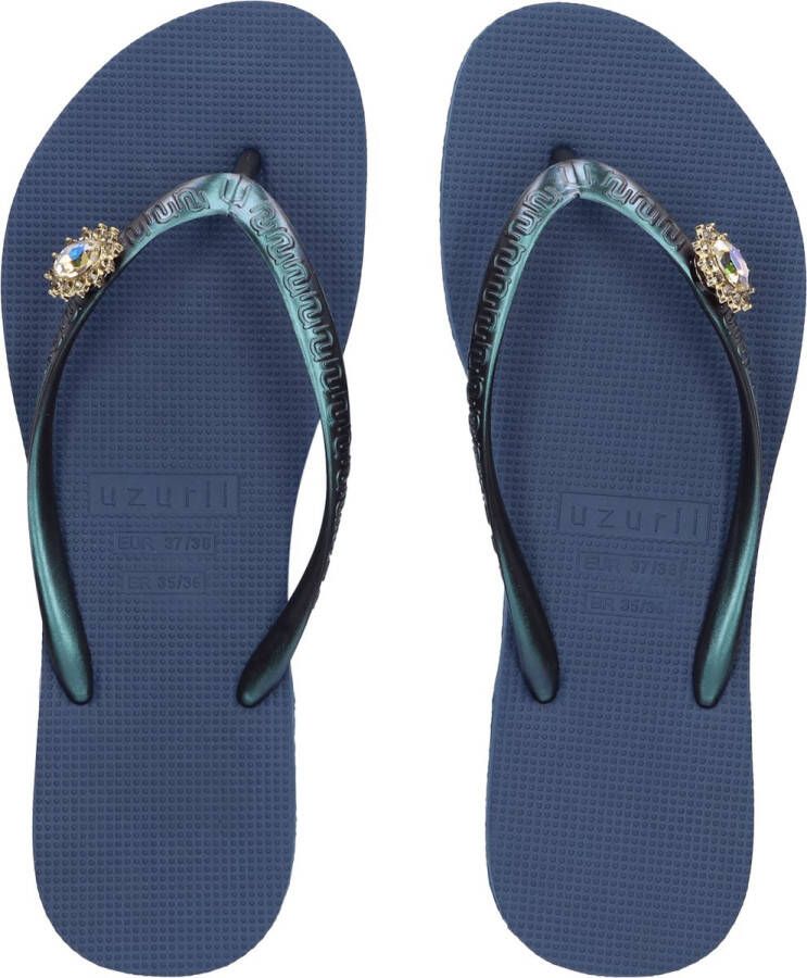 Uzurii Original Switch Dames Slippers Navy Blue Blauw Kunststof