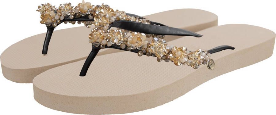 Uzurii Precious Bloom Gold Dames Slippers Sand | Beige | Precious Bloom Gold - Foto 6