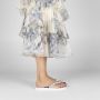 Uzurii Precious Bloom White dames slippers Army Green - Thumbnail 4