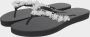 Uzurii Precious Bloom White Dames Slippers Black | Zwart | Precious Bloom White - Thumbnail 6