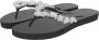 Uzurii Precious Bloom White Dames Slippers Black | Zwart | Precious Bloom White - Thumbnail 4
