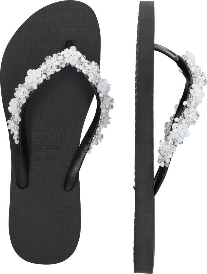 Uzurii Precious Bloom White Dames Slippers Black | Zwart | Precious Bloom White - Foto 4