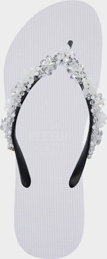 Uzurii Precious Bloom White Dames Slippers White Wit Kunststof