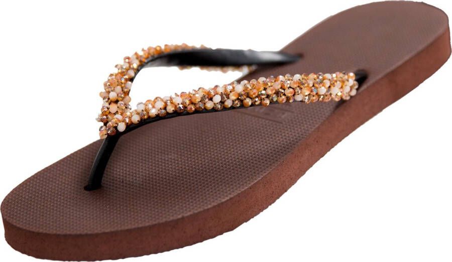 Uzurii Precious Classic Gold dames slippers Taupe