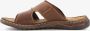 Van Beers leren heren slippers cognac - Thumbnail 6