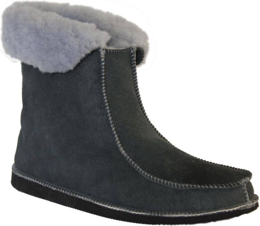 Van Buren Bolsward BV Schapenvacht pantoffels Lamsvacht hoge pantoffels Grijs - Foto 5