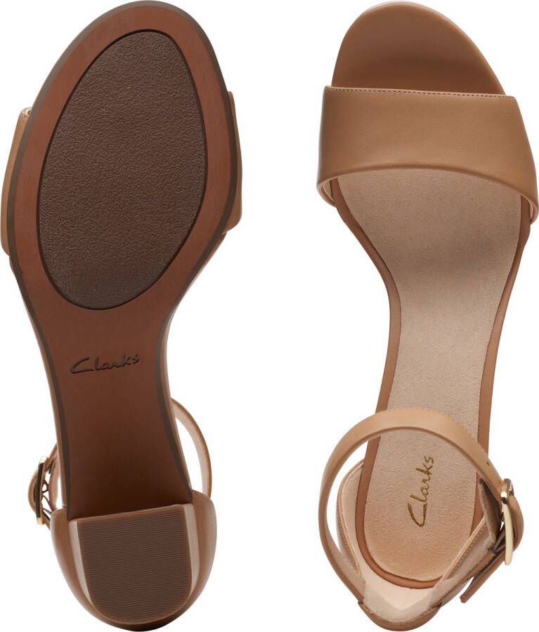 Clarks Pump Sandaal Deva Mae Camel Leather