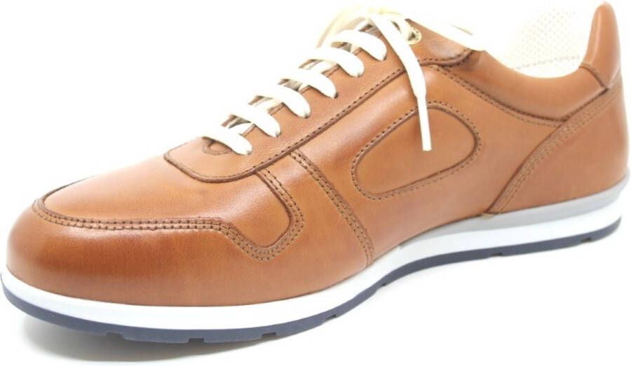 Van Lier Diego Lage sneakers Leren Sneaker Heren Cognac