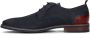 Van Lier Heren Blauwe nubuck veterschoenen - Thumbnail 2