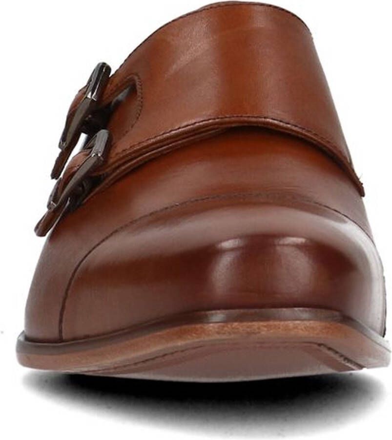 Van Lier Heren Cognac leren gespschoenen - Foto 4