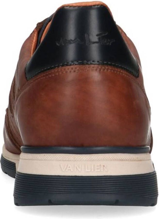 Van Lier Heren Cognac leren sneakers