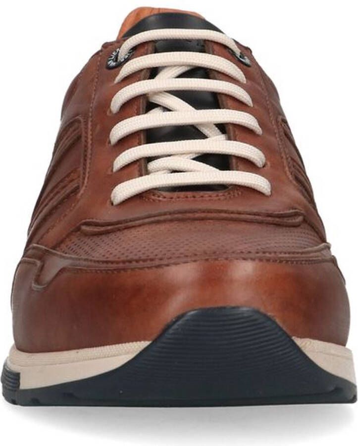 Van Lier Heren Cognac leren sneakers