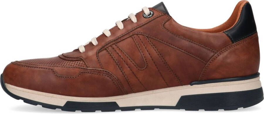 Van Lier Heren Cognac leren sneakers