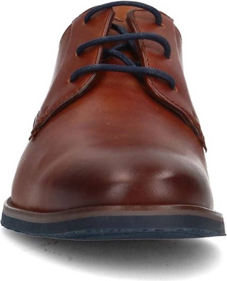 Van Lier Heren Cognac leren veterschoenen