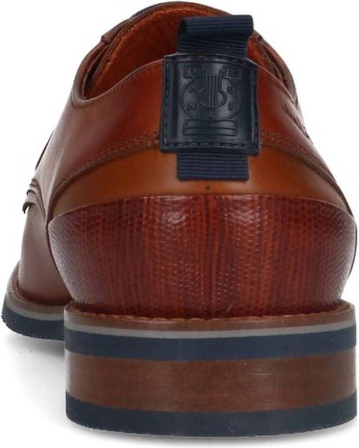 Van Lier Heren Cognac leren veterschoenen