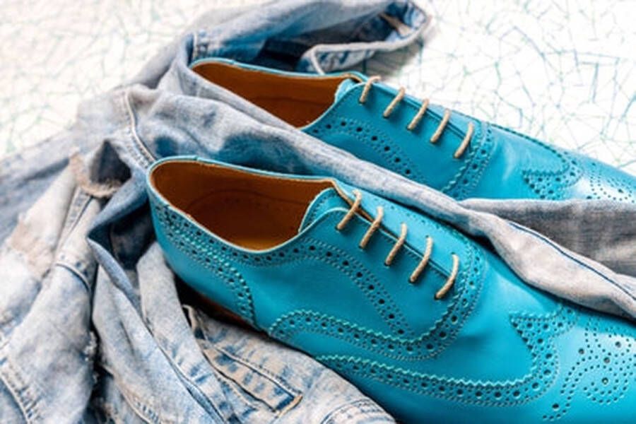 VanPalmen Quirey Nette schoenen heren veterschoen aqua goodyear maakzijze topkwaliteit - Foto 3