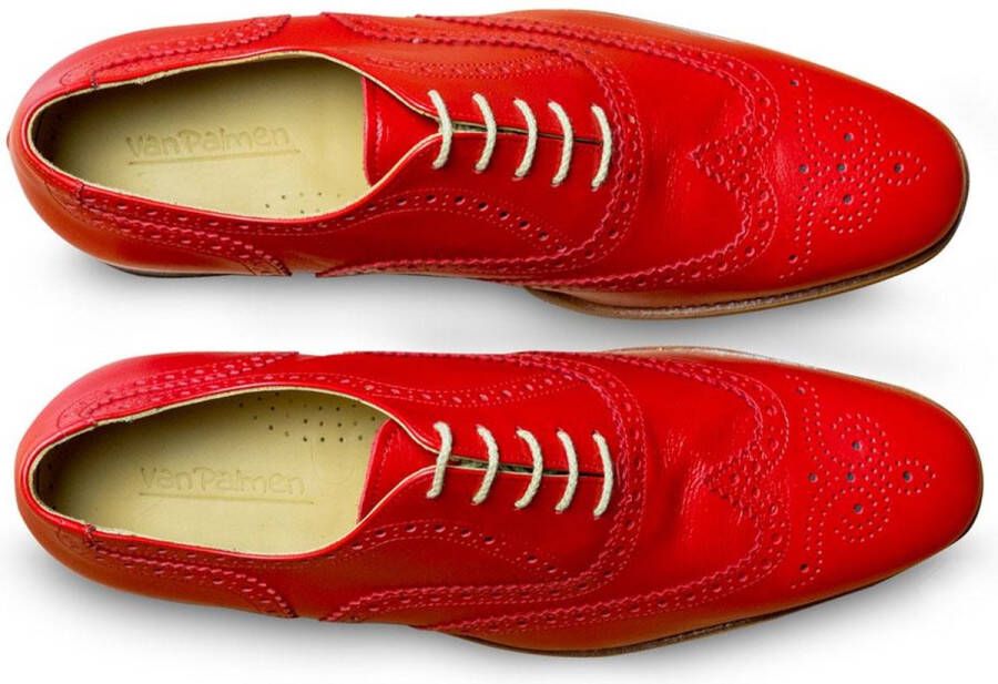 VanPalmen Quirey Nette schoenen heren veterschoen rood goodyear-maakzijze topkwaliteit