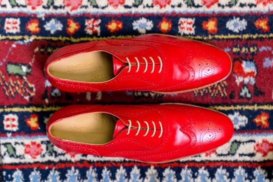 VanPalmen Quirey Nette schoenen heren veterschoen rood goodyear-maakzijze topkwaliteit