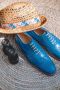 VanPalmen Quirey Nette schoenen heren veterschoen royal blue goodyear-maakzijze topkwaliteit - Thumbnail 3