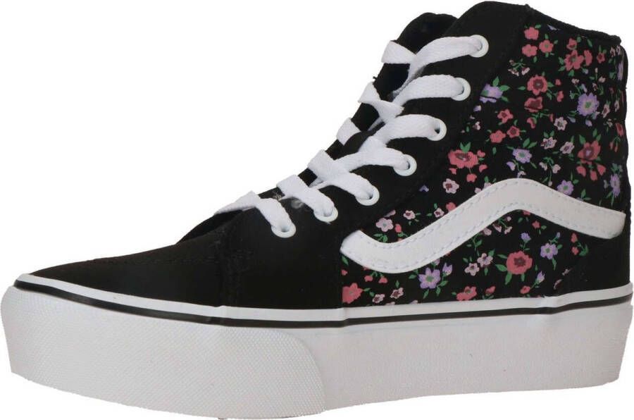 Vans Filmore Hi Platform Floral meisjes sneaker Zwart multi