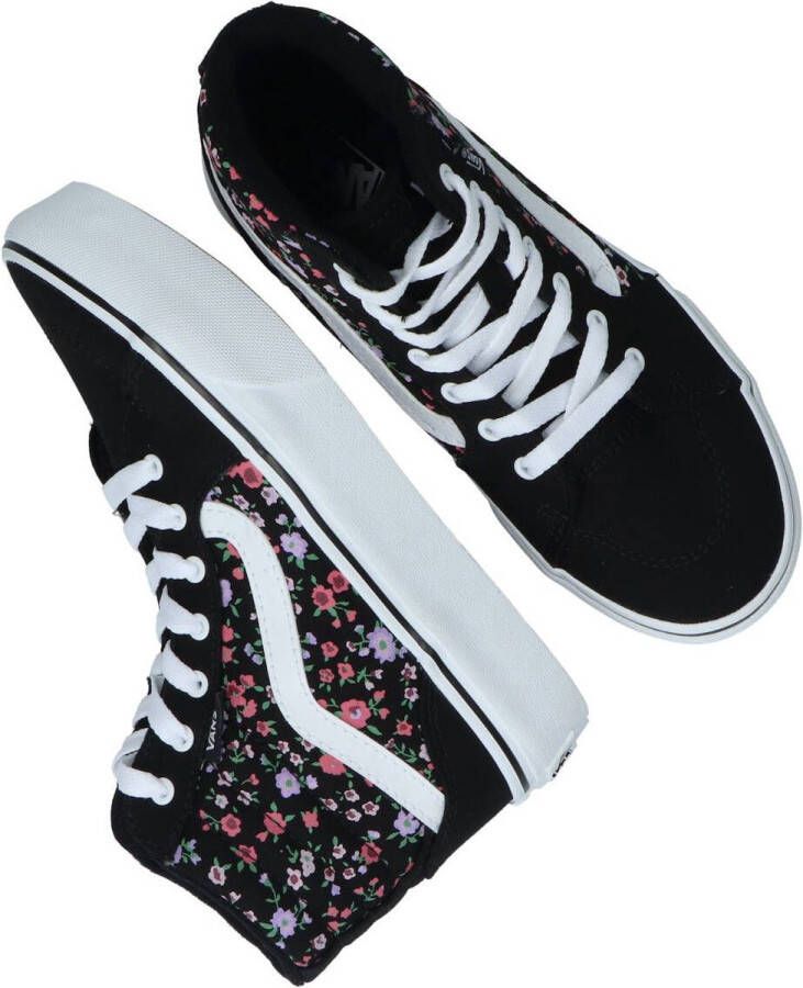 Vans Filmore Hi Platform Floral meisjes sneaker Zwart multi