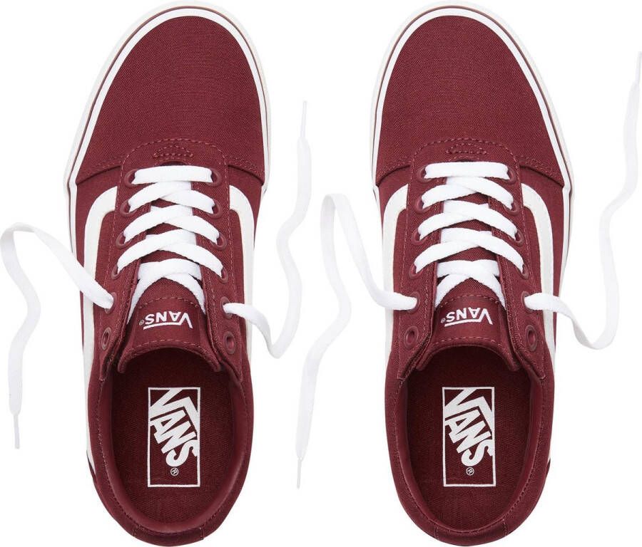 Vans Ward Canvas Dames Sneakers Burgundy