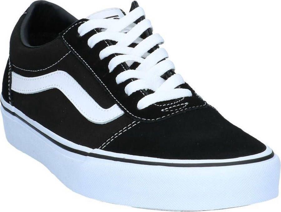 Vans Ward Suede Canvas Heren Sneakers Black White