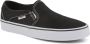 Vans WM Asher Dames Sneakers Canvas Black White - Thumbnail 2