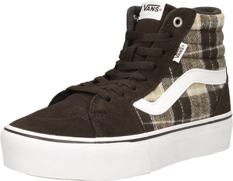 Vans WM Filmore Hi Platform Sneakers Hoog donkerbruin