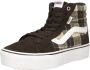 Vans WM Filmore Hi Platform Dames vrijetijds schoenen Plaid Mix Brown White - Thumbnail 4