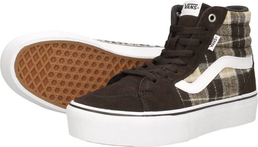 Vans WM Filmore Hi Platform Sneakers Hoog donkerbruin