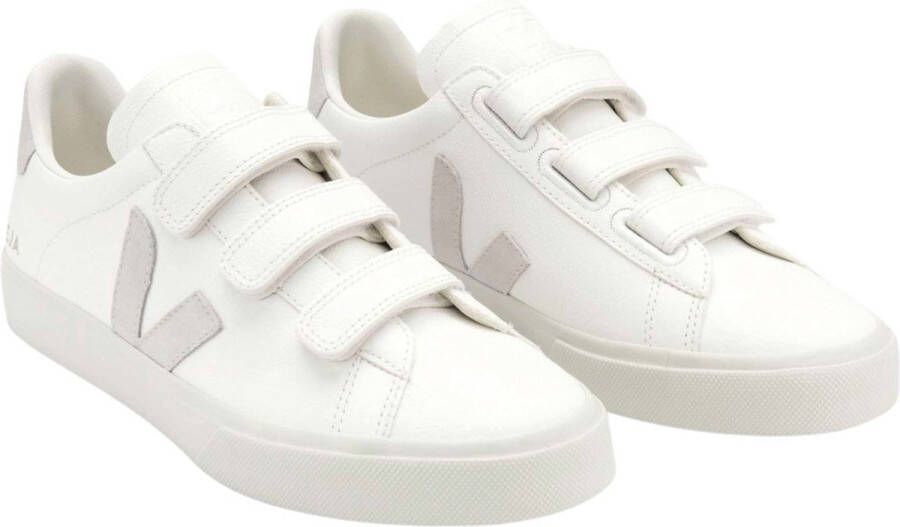 Veja Recife Logo Sneakers Leer Dames Wit