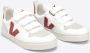 Veja Small-V-10-Velcro Sneaker Junior Wit Donkerrood - Thumbnail 4