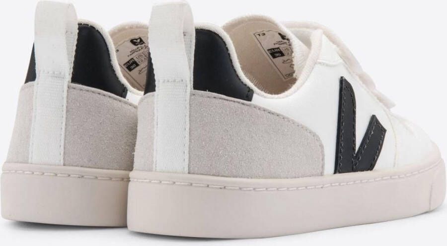 Veja V10 Velcro CWL junior schoenen wit