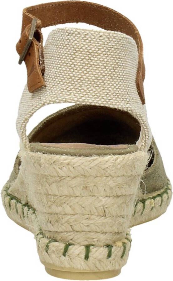 Verbenas Malena Sandalen Touwzool Groen