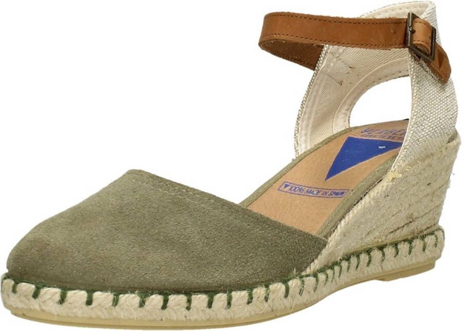 Verbenas Malena Sandalen Touwzool Groen