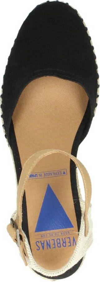 Verbenas Malena Sandalen Touwzool Zwart