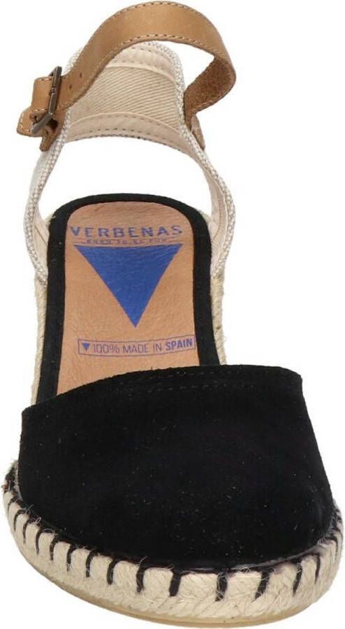 Verbenas Malena Sandalen Touwzool Zwart