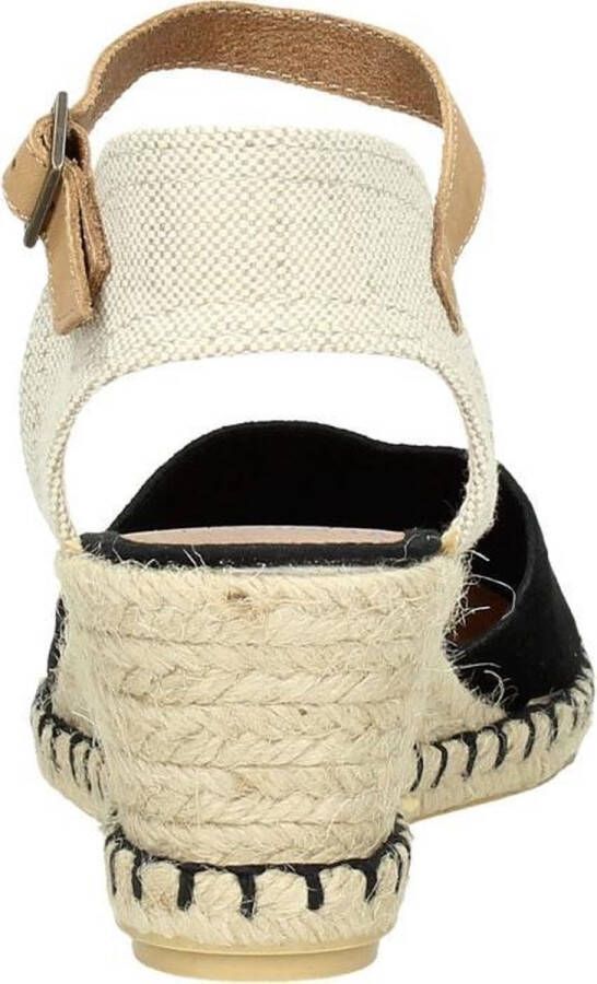 Verbenas Malena Sandalen Touwzool Zwart