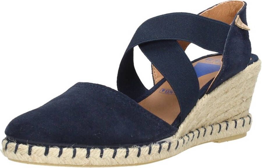 Verbenas Mila Sandalen Touwzool Blauw