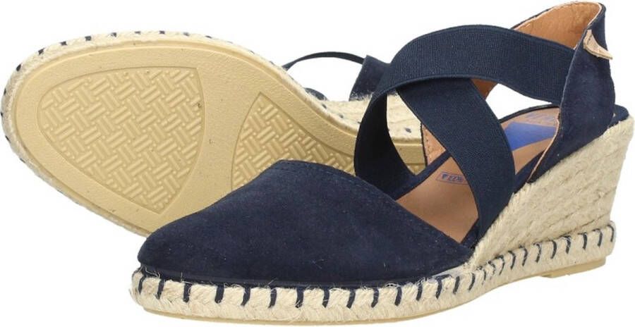 Verbenas Mila Sandalen Touwzool Blauw