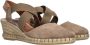 Verbenas Mila Serraje suède espadrilles taupe - Thumbnail 6