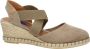 Verbenas Mila Serraje suède espadrilles taupe - Thumbnail 13