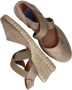 Verbenas Mila Serraje suède espadrilles taupe - Thumbnail 15