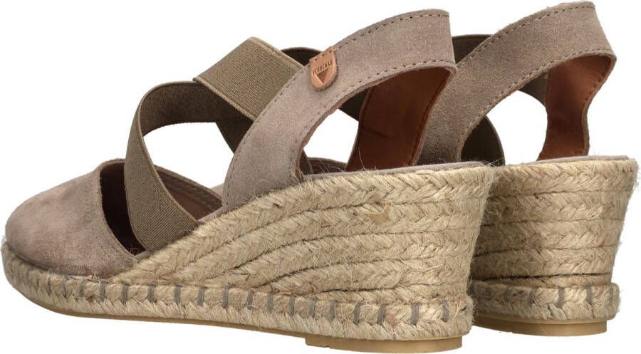 Verbenas Mila Sandalen Touwzool Taupe