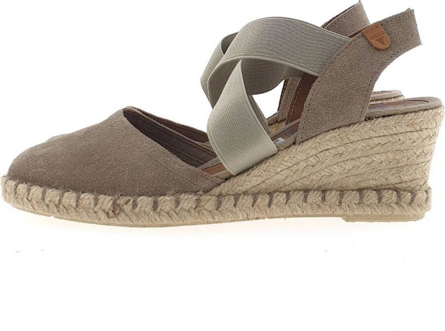 Verbenas Mila Sandalen Touwzool Taupe