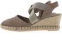 Verbenas Mila Serraje suède espadrilles taupe - Thumbnail 8